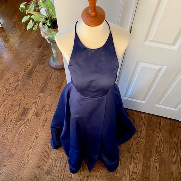 Sapphire Blue Prom Dress iNtrigue by Blush - Picture 1 of 9